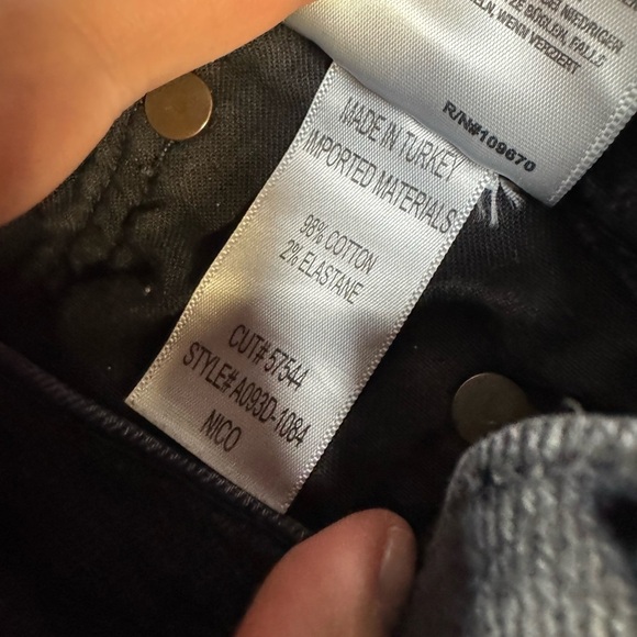 AGOLDE “NICO” DISTRESSED BLACK JEANS 25 - Picture 6 of 10